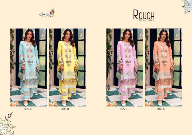 Saniya Rouche Color Edition Embroidery Festive Wear Designer Pakistani Salwar Kameez Collection
